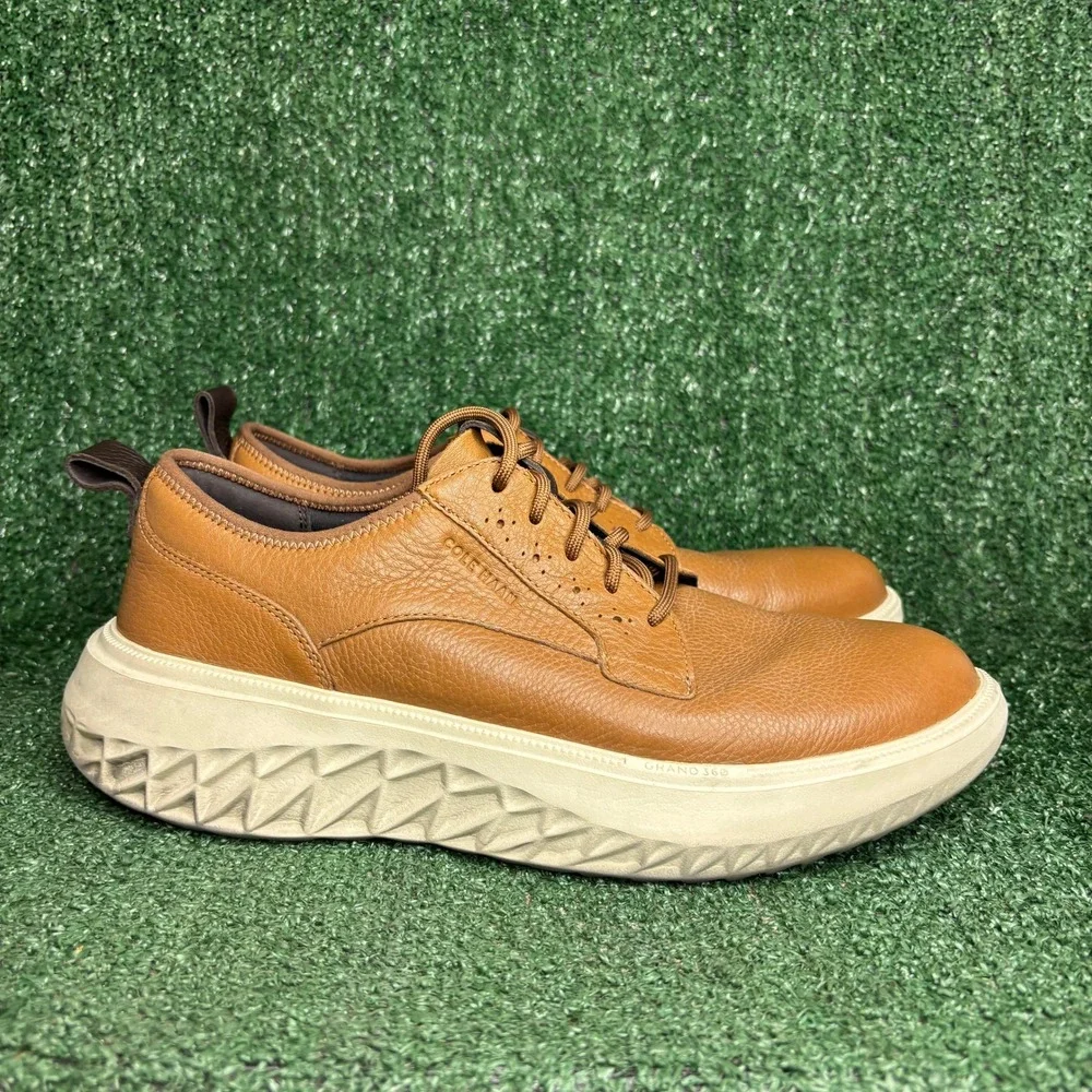 Cole Haan Zerogrand 360 C38509 Leather Oxford Casual Sneaker Brown Mens Sz 11 M
